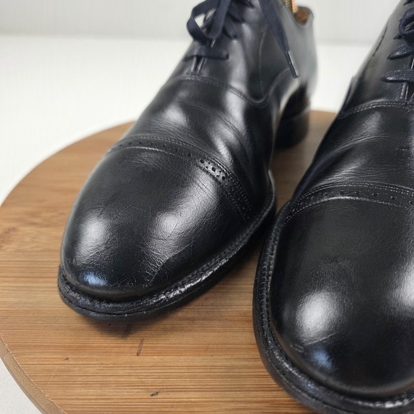Brooks Brothers Shoes Mens Size 7.5 D Black Leather Cap Toe Oxford Made England main image 10
